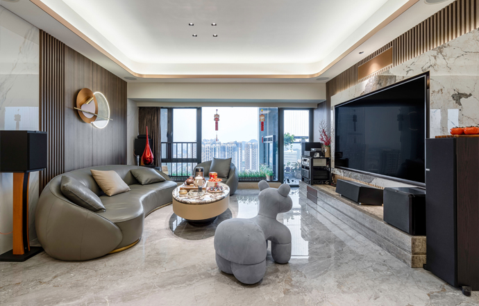 《闊境》-龍崗·銀信中心160m2現(xiàn)代輕奢，璀璨人生