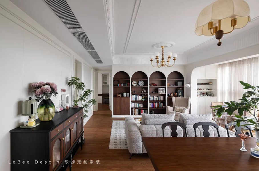 翠園華府125㎡法式中古風實景｜橫廳+茶室+復古美學，解鎖慵懶時光