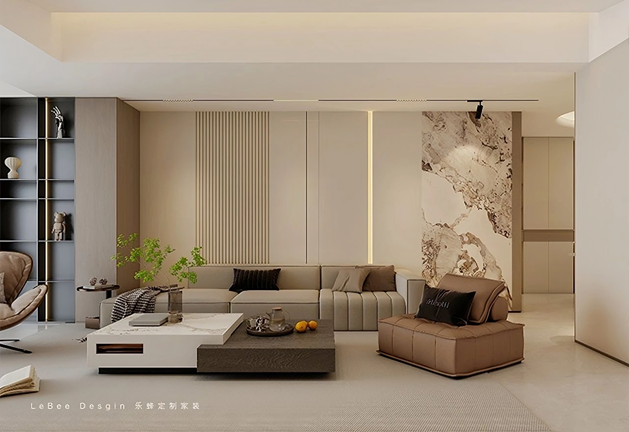 深圳·中信領航里程花園｜140㎡暖咖系現(xiàn)代輕奢，詮釋沉穩(wěn)內(nèi)斂的高級感