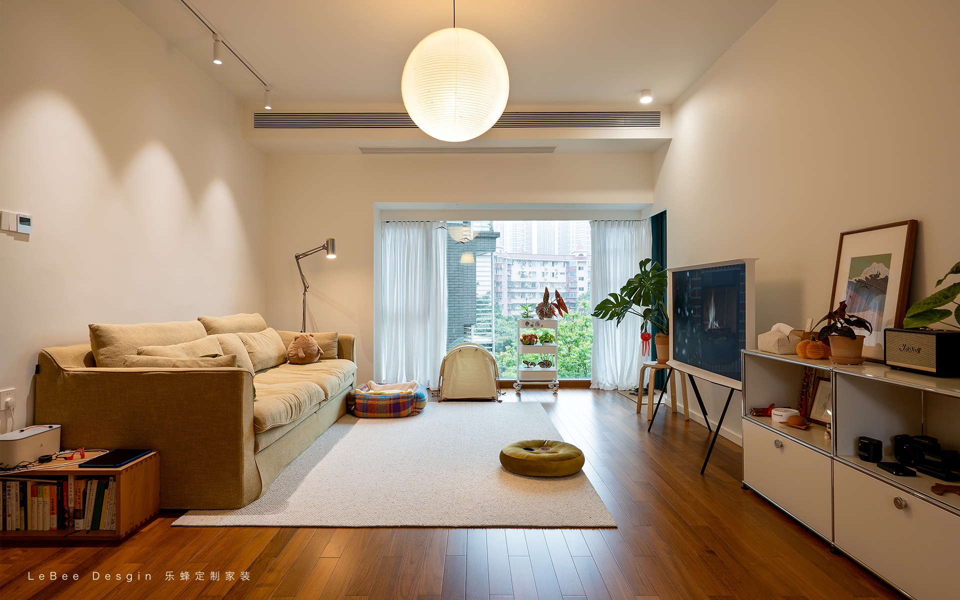 深圳. 城市山林| 包豪斯+開放式布局，95㎡裝完顯大60㎡